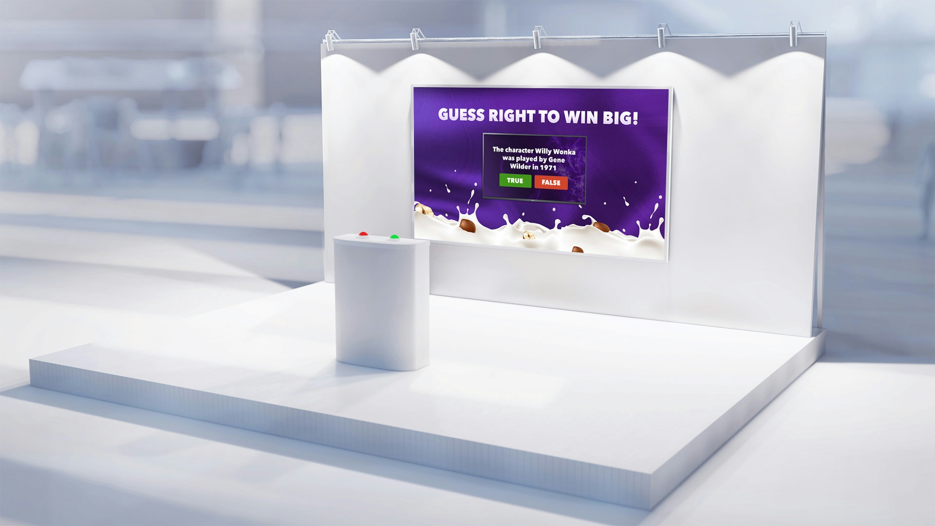 Get physical with a gameshow-style arcade button quiz