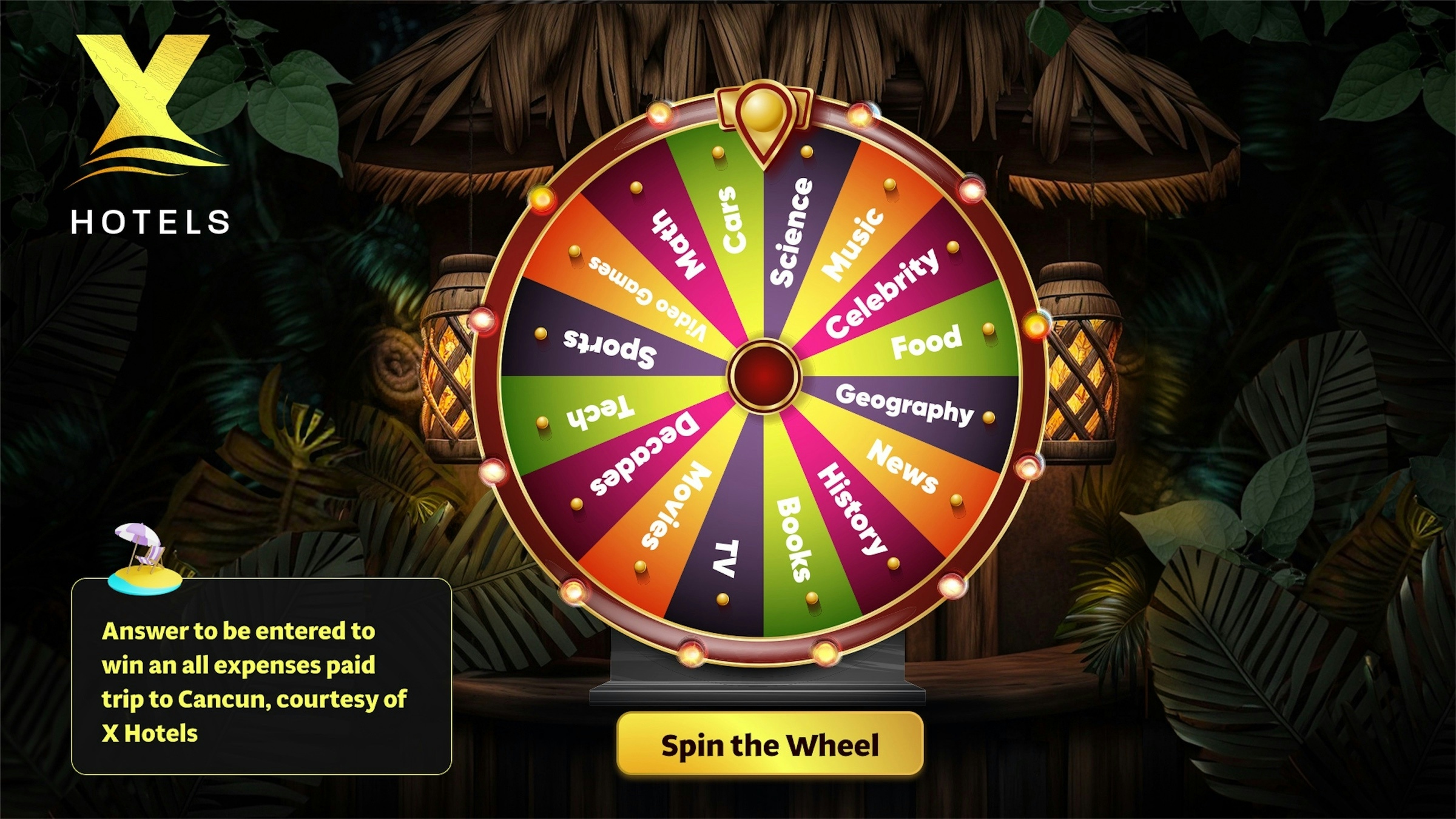 Trust lady luck with this spin-the-wheel activation